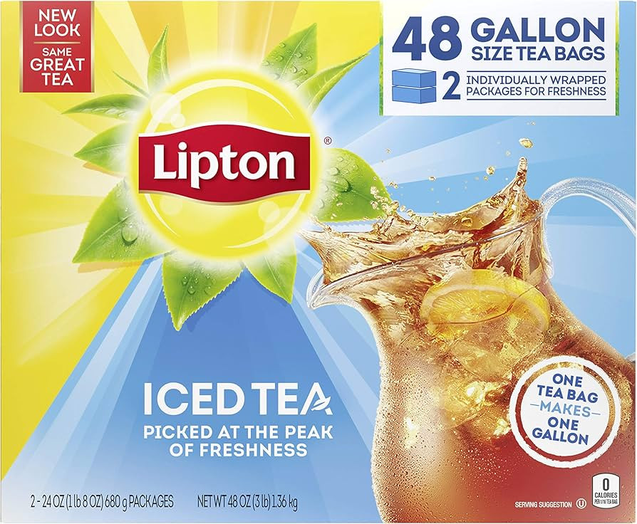 Lipton Iced Tea Bags, Bulk Tea, Great for Parties, 48 Gallon-Sized Tea Bags | Amazon (US)