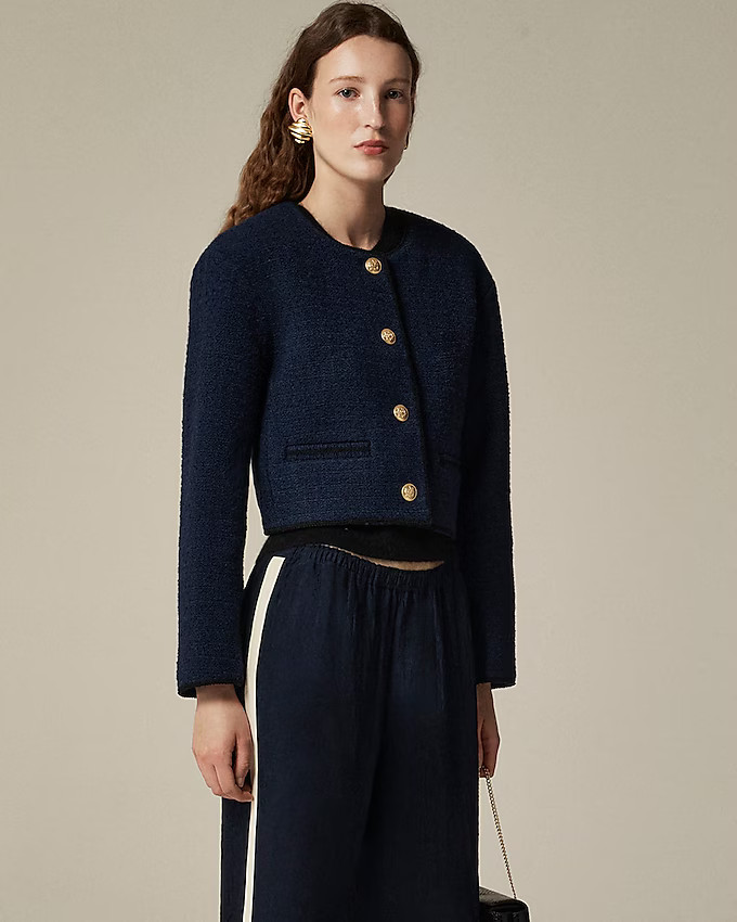 Tweed bomber lady jacket | J. Crew US