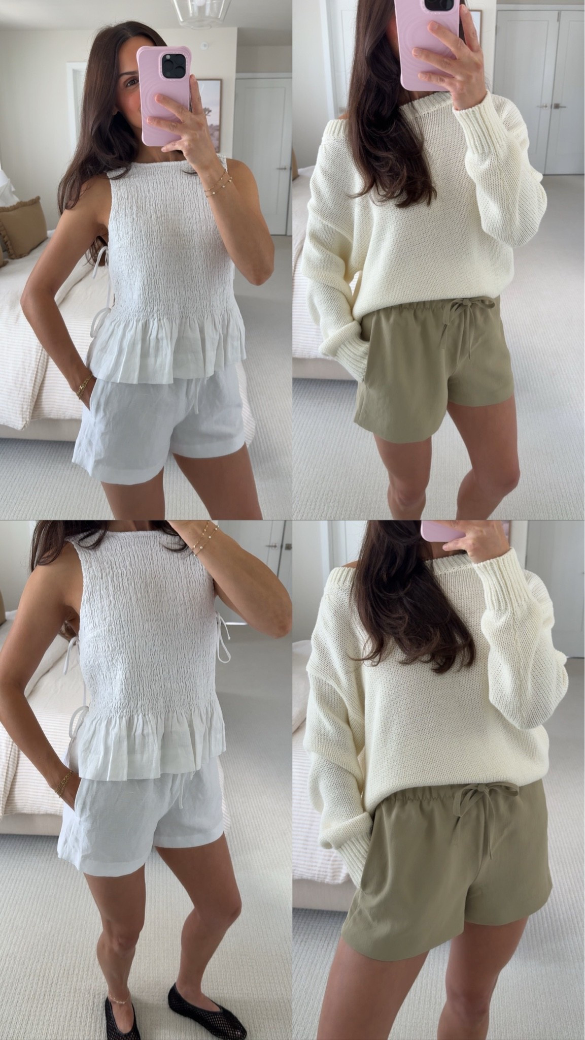 My favorite lodge shorts & how I styled them! Wearing size XS in all pieces!