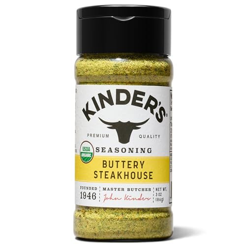 Kinder's Organic Buttery Steakhouse Rub, Premium Quality Seasoning, MSG Free, USDA Certified Organic, 3 oz | Amazon (US)