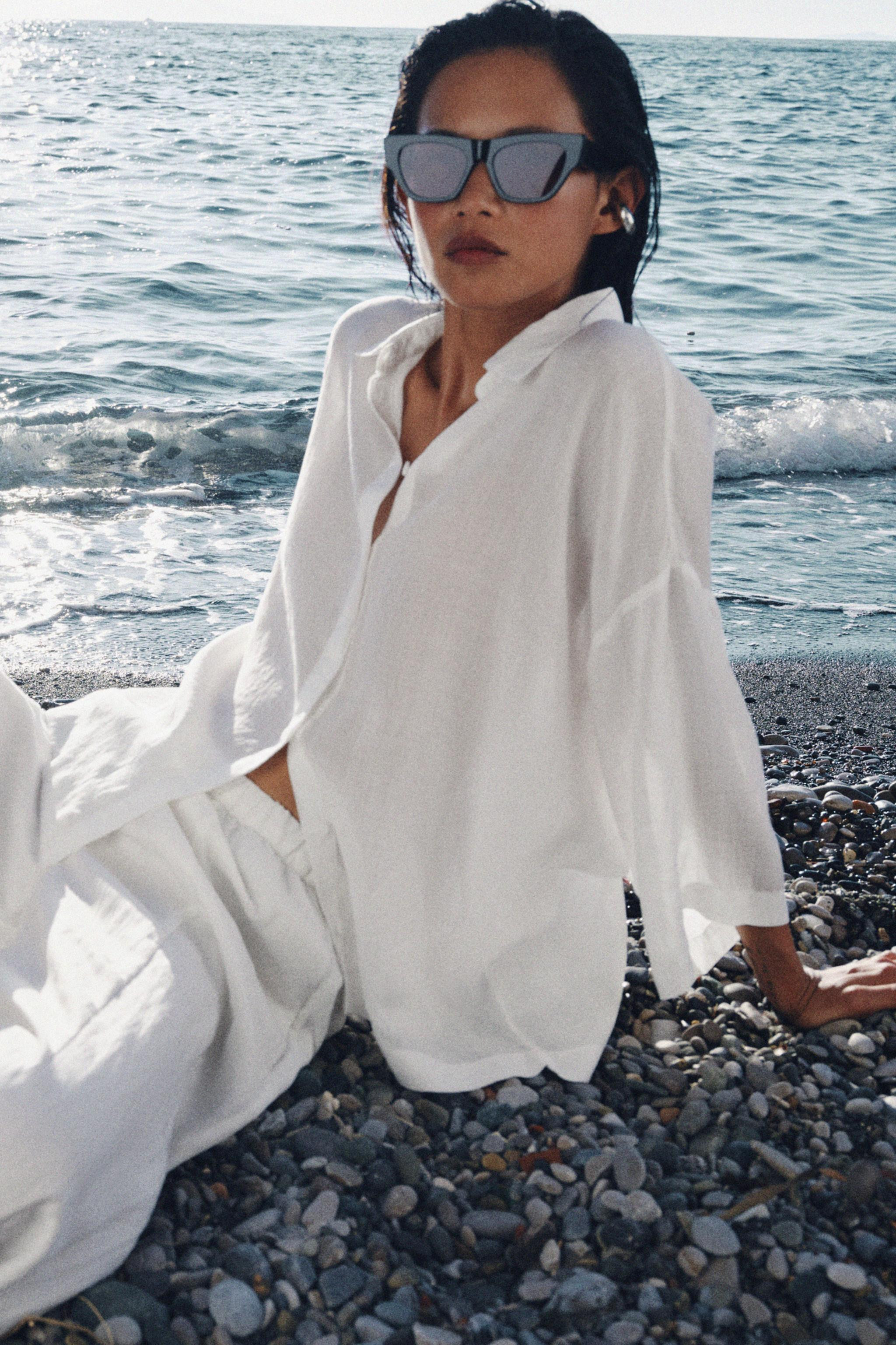 ZW COLLECTION FLOWY OVERSIZED SHIRT | Zara US