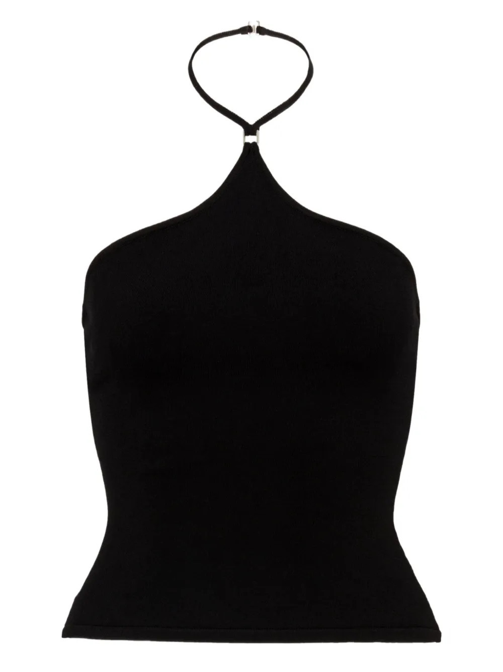 Paris Georgia halter hardware top - Black | Farfetch Global