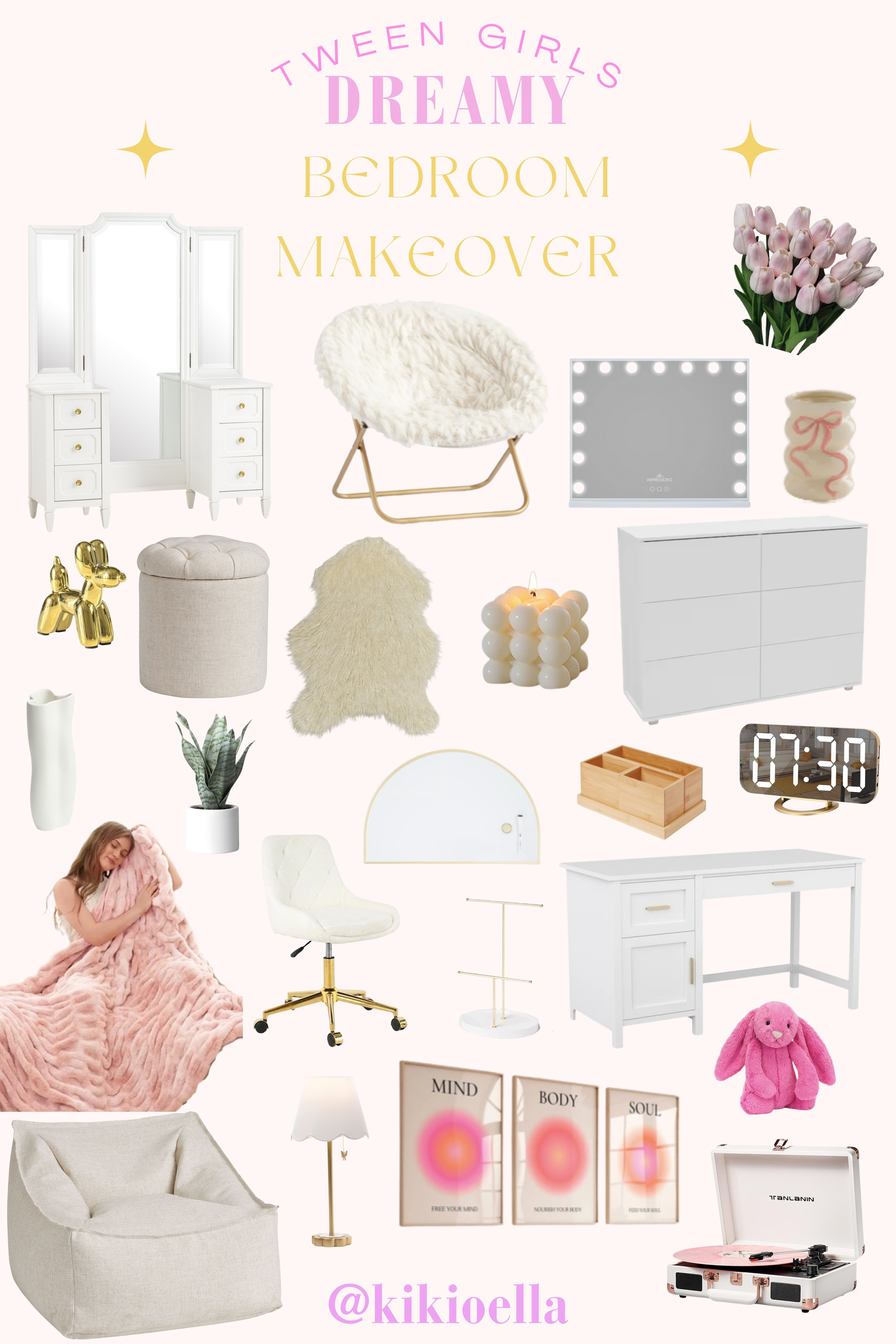 ✨ Dreamy Tween Bedroom Makeover! ✨ Transform your tween’s space into the ultimate cozy retreat with soft neutrals, chic textures, and stylish storage solutions. From the perfect reading nook to a gorgeous vanity setup, every detail is designed for comfort and function. Shop all the pieces to recreate this aesthetic look! 💖 #TweenRoom #VanillaAesthetic #RoomMakeover #ShopTheLook 

 

#LTKHome #LTKKids #LTKFamily