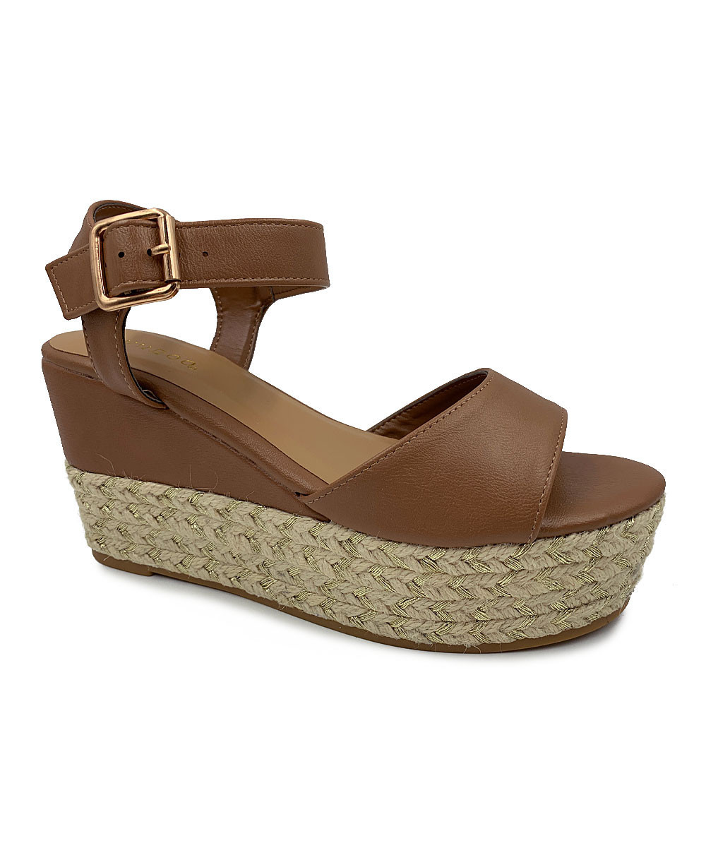 Bamboo Women's Sandals TAN - Tan Buckle-Accent Olson Platform Espadrille - Women | Zulily