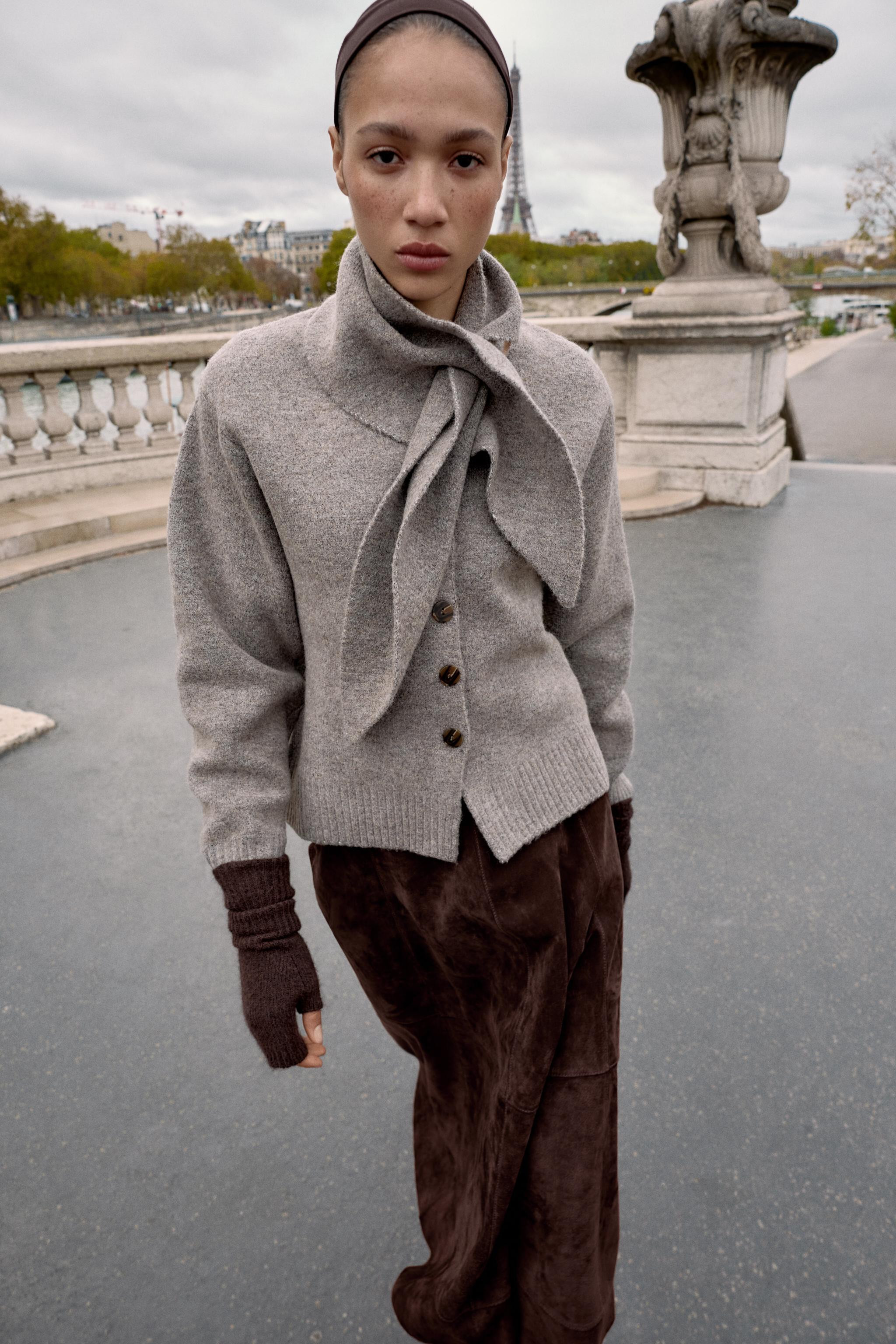 CARDIGAN WITH SCARF DETAIL | Zara UK