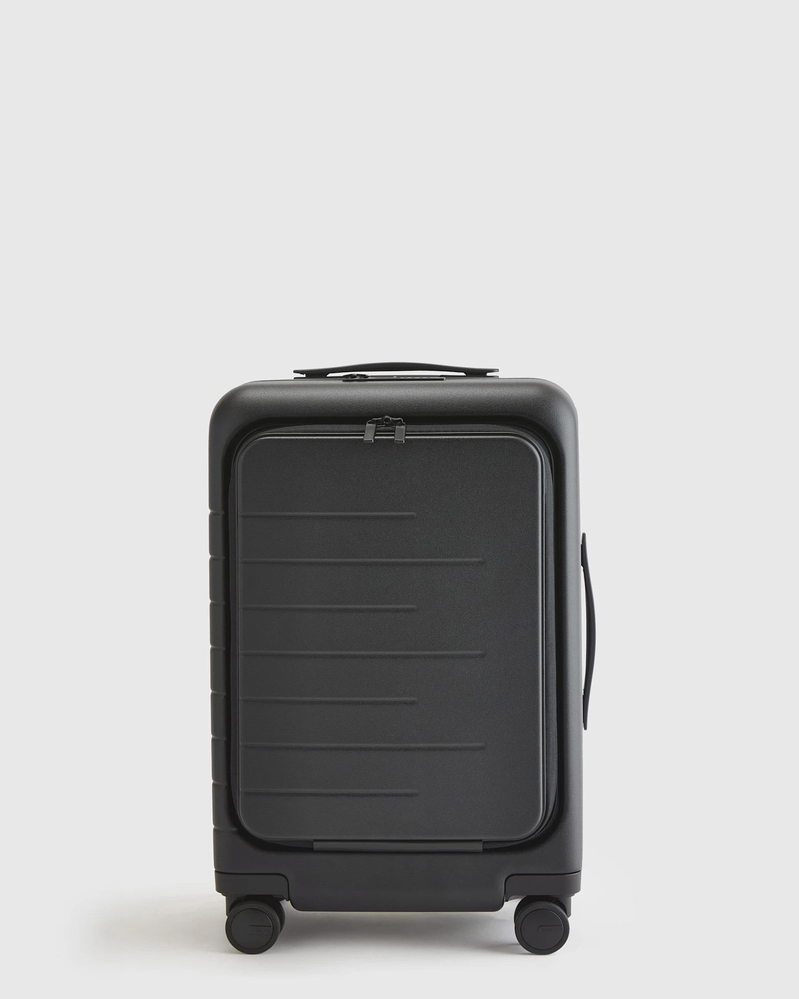 Front Pocket Carry-On Suitcase in Black | Quince