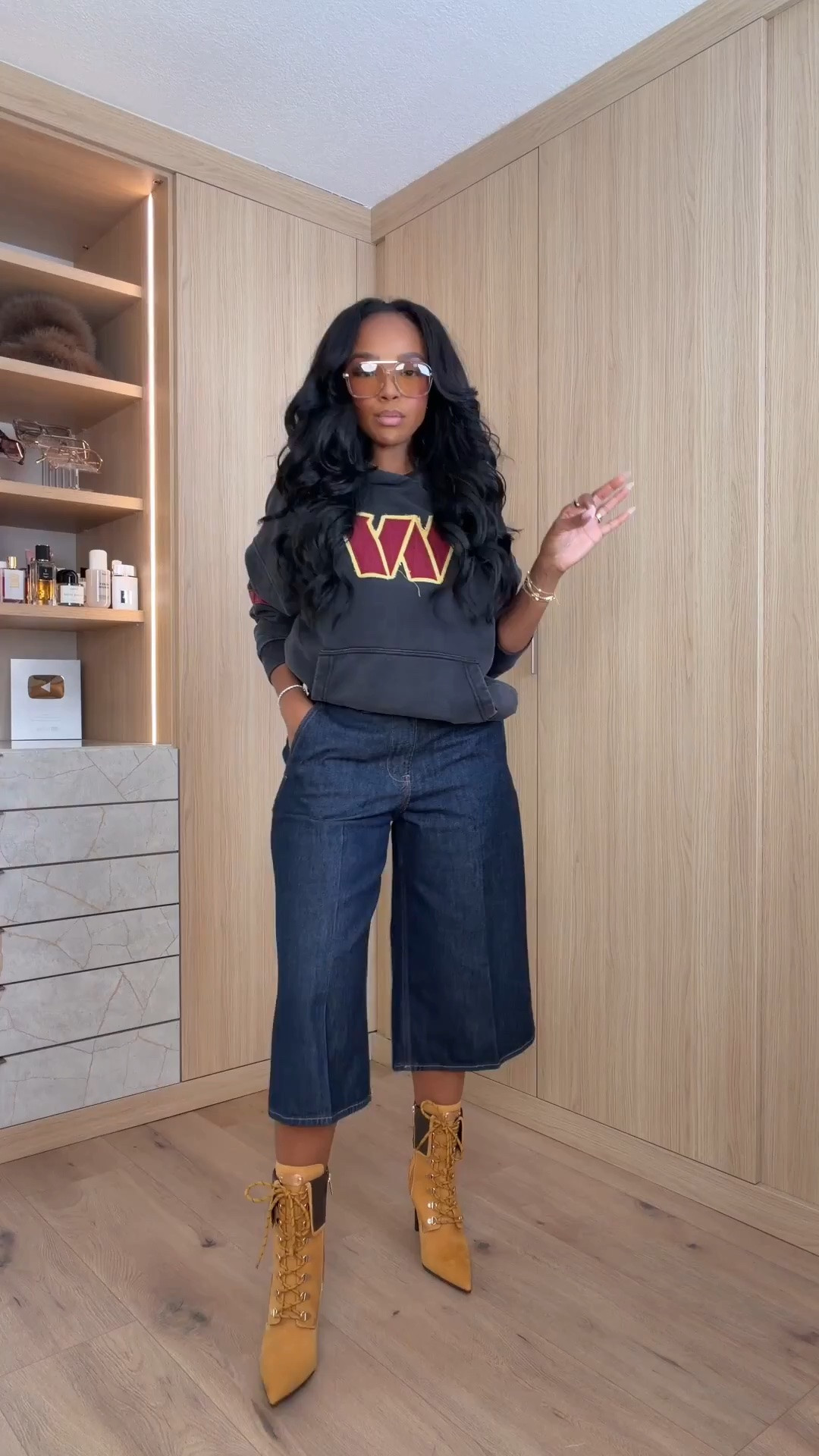 Fall outfit inspo 🤎✨

varsity sweatshirt outfit, denim culottes outfit, wide leg cropped jeans, fall denim outfit, lace up heeled boots, mustard yellow boots, preppy fall outfit, casual chic fall style, statement boot outfit, petite fall fashion, college inspired outfit, sweatshirt and jeans outfit, elevated casual outfit, fall weekend outfit, trendy denim outfit

Wearing: Size Small/4 | 5’4” | 140 lbs | 34D-27-40

Download the FREE LTK app & follow @kirasfashionfinds to shop all my daily finds.

#LTKPetite #LTKSeasonal #LTKStyleTip