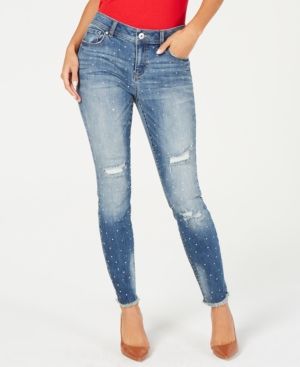 I.n.c. Embellished Ripped Skinny Jeans, Created for Macy's | Macys (US)