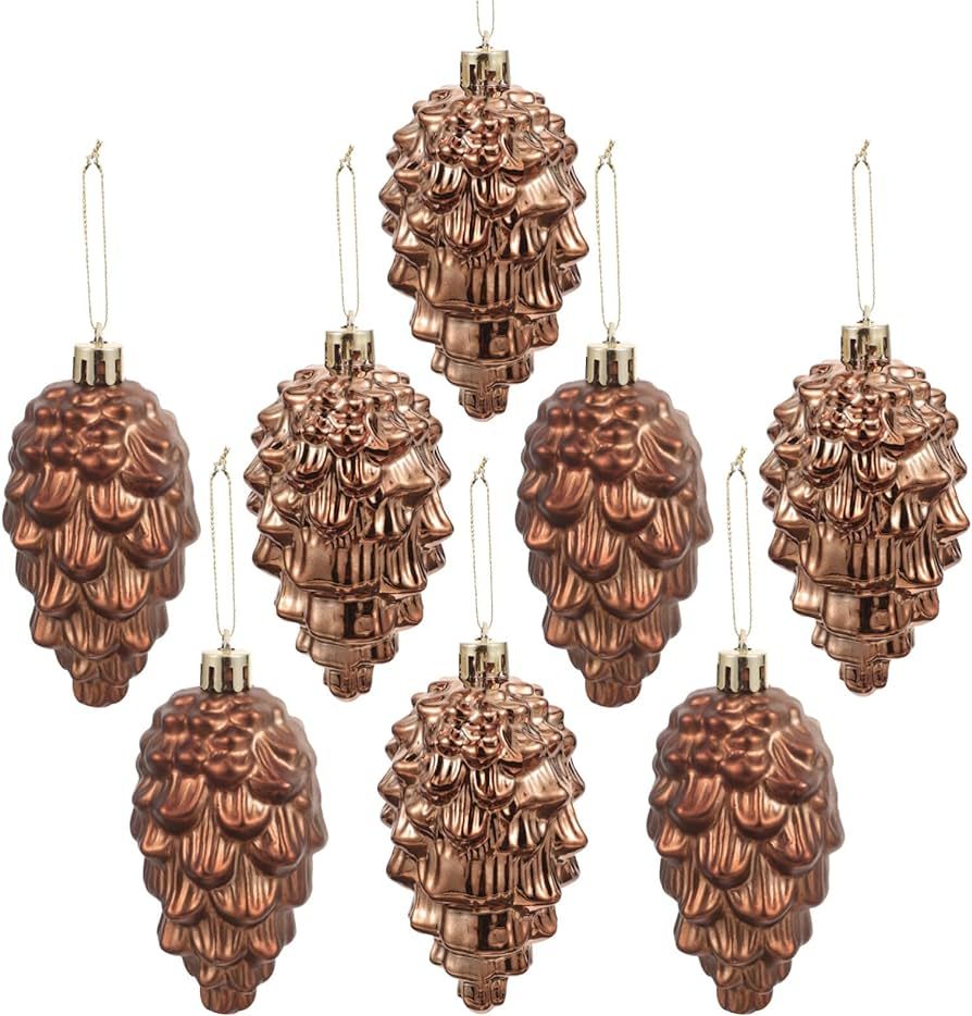 ABOOFAN 8 Pcs Christmas Pinecone Ornament Fall Hanging Pine Cone Ornament Shatterproof Pinecone B... | Amazon (US)