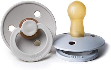 BIBS Baby Pacifier | BPA-Free Natural Rubber | Made in Denmark | Sand/Cloud 2-Pack (6-18 Months) | Amazon (US)