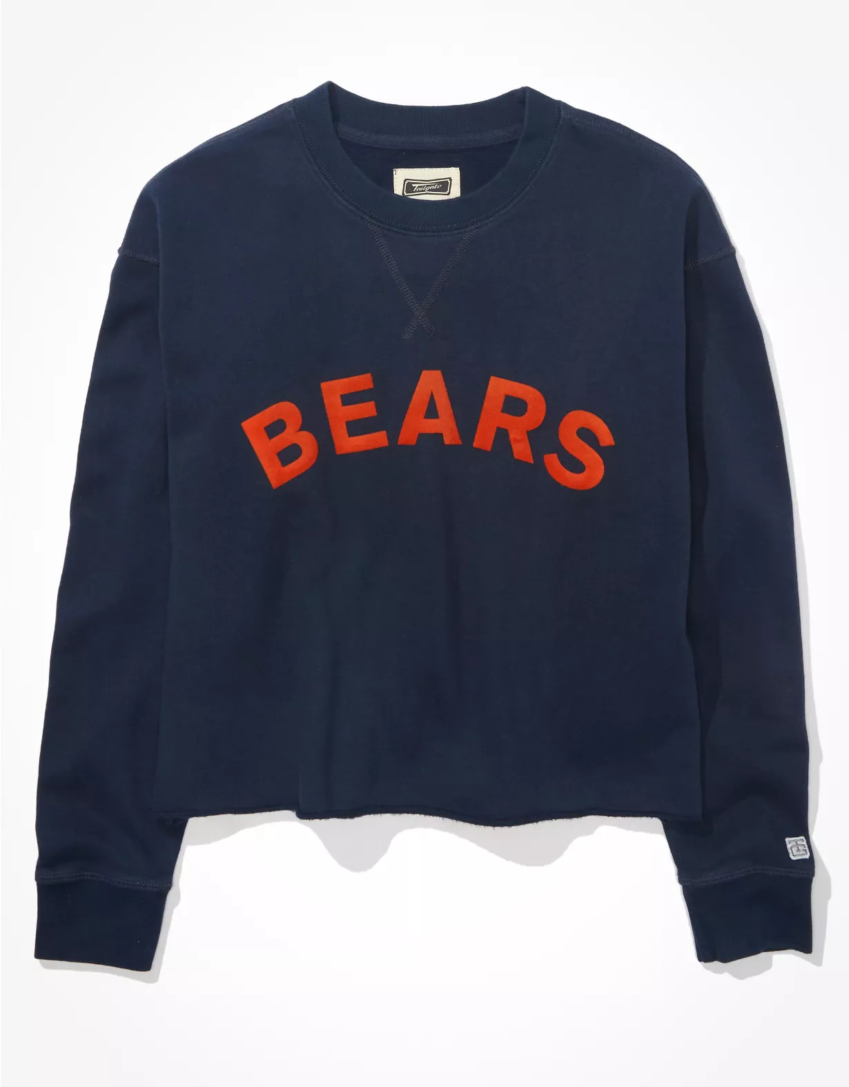 Tailgate Women's Chicago Bears Raw Hem Sweatshirt | American Eagle Outfitters (US & CA)