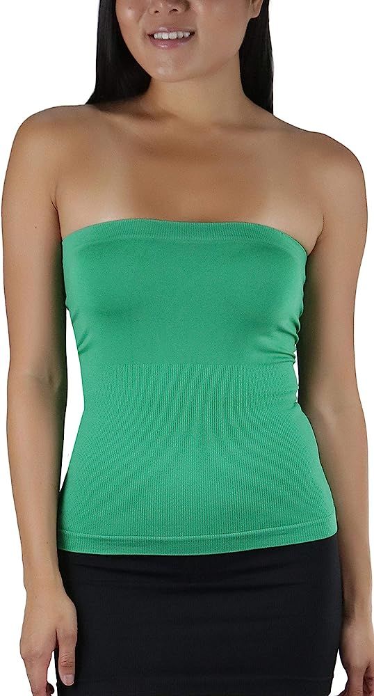 ToBeInStyle Women's Sexy Sleek & Slimming Layering Bandeau Strapless Tube Top | Amazon (US)