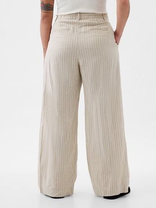 365 High Rise Linen-Cotton Trousers | Gap (US)