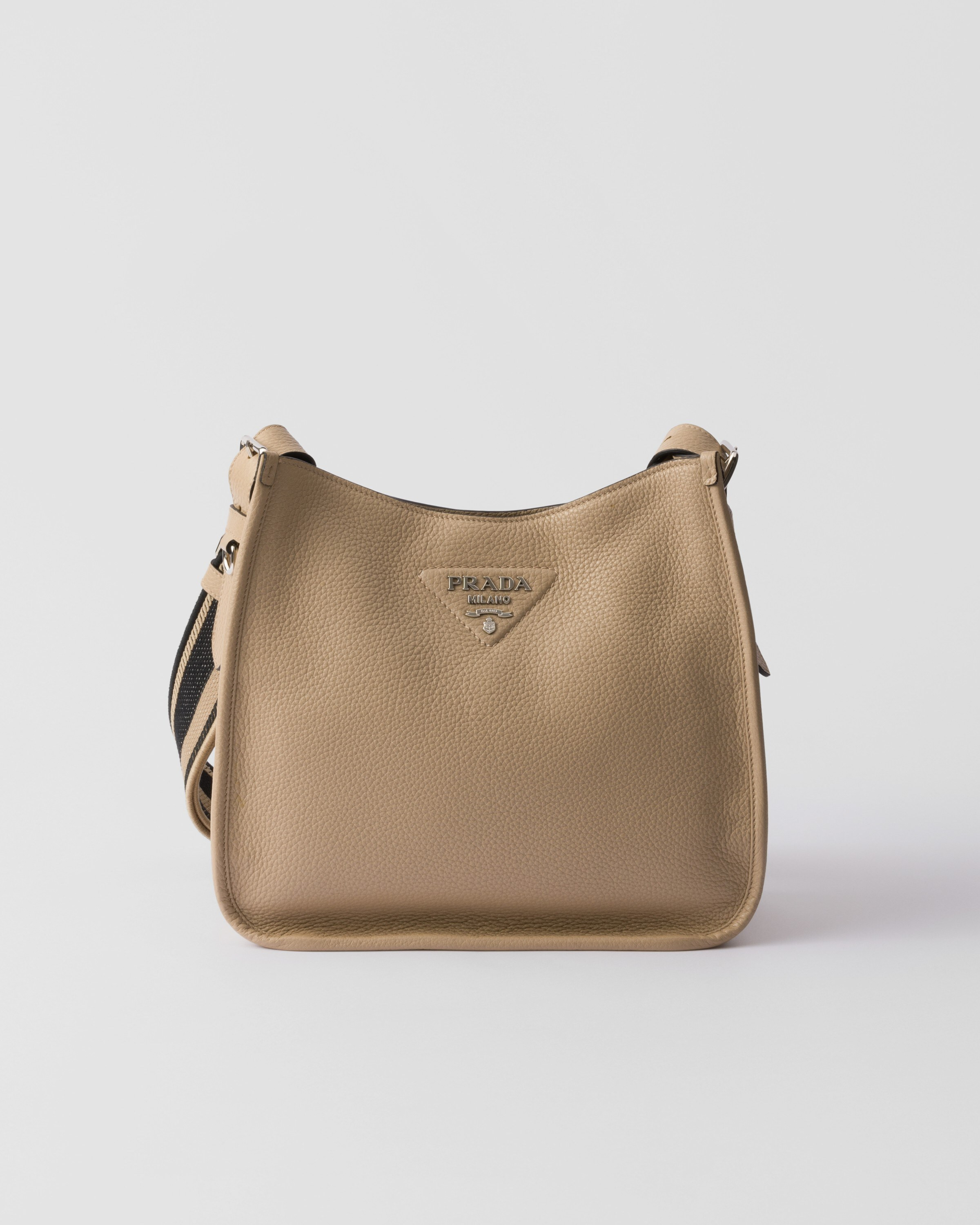 Leather hobo bag | Prada Spa US