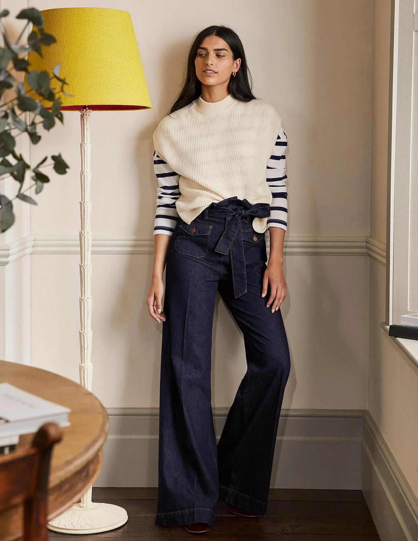 Paperbag Wide Leg Jeans - Indigo | Boden US | Boden (US)