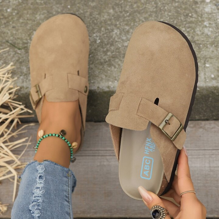 Women's Open Toe Slip-on Mules Flat Shoes, Spring/summer | SHEIN