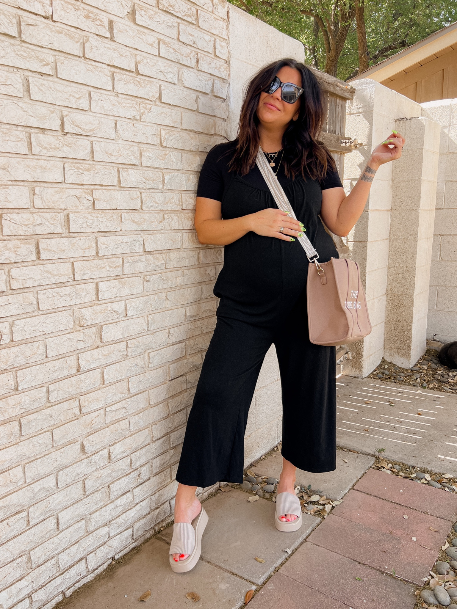 Amazon head-2-toe bumpfriendly look!
Jumpsuit: large
Bodysuit: XL
Shoes: sized up 1/2
Bag and strap sold separately 

#LTKstyletip #LTKunder50 #LTKsalealert