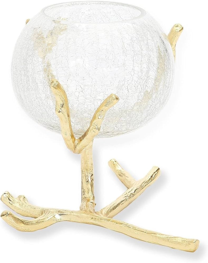 9.5" Branch Centerpiece Gold Solid Casual Round Stainless Steel 1 Piece | Amazon (US)