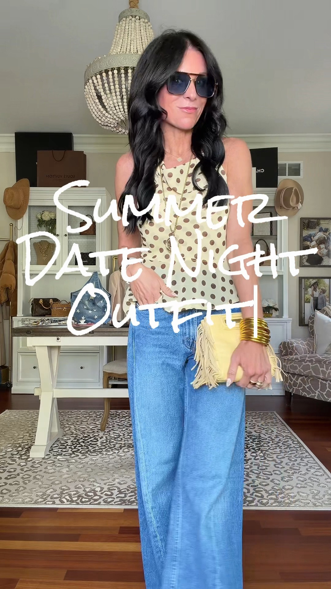 The cutest date night outfit featuring some beautiful butter yellow😍 wearing a 25 in denim and small top

#LTKgrwm #LTKSaleAlert #LTKootd