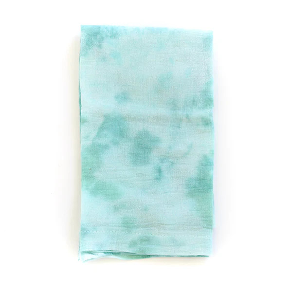 Tie-Dye Cotton Napkin, Mediterranean Greens | The Avenue
