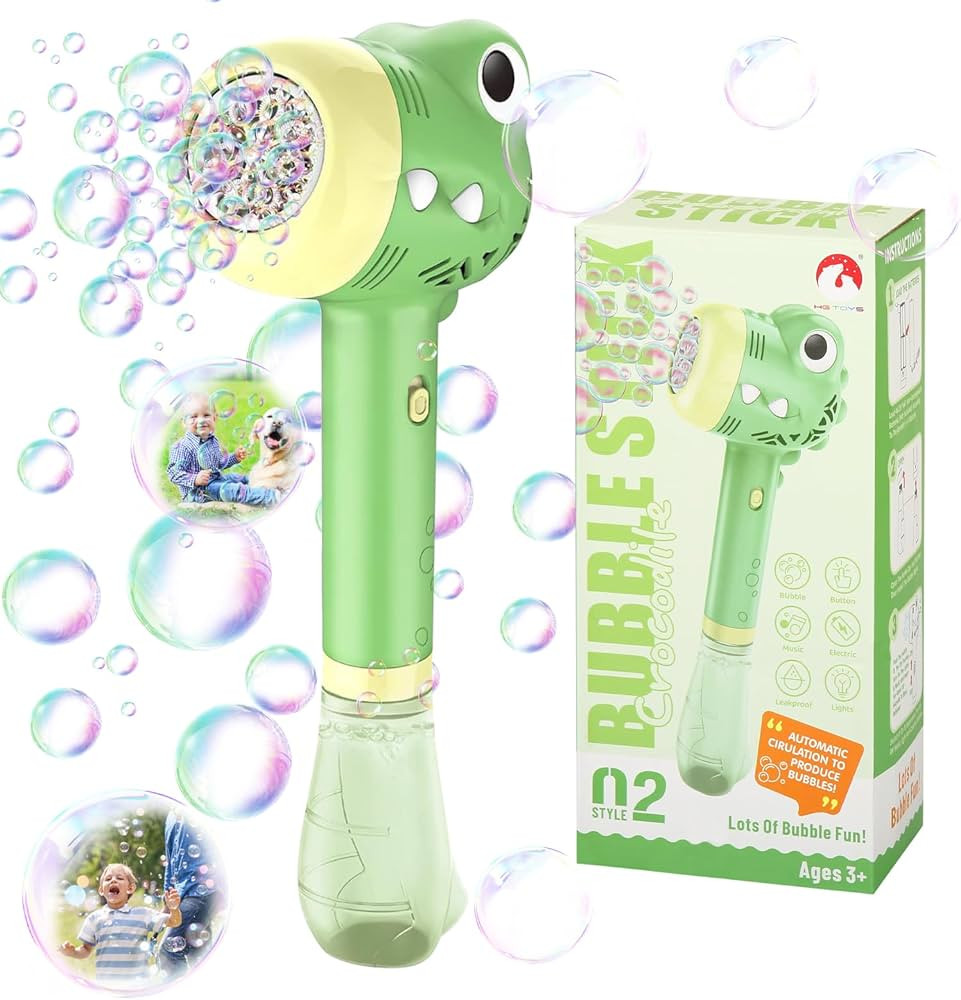 Dinosaur Bubble Wand for Kids Toddlers - Bubble Machine Gun Blower Maker with Light and Music - O... | Amazon (US)