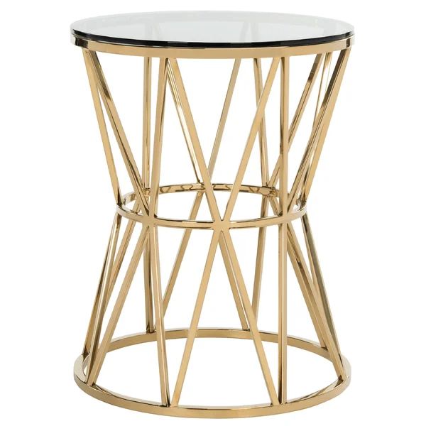 Haro 21.85'' Tall Glass Drum End Table | Wayfair North America