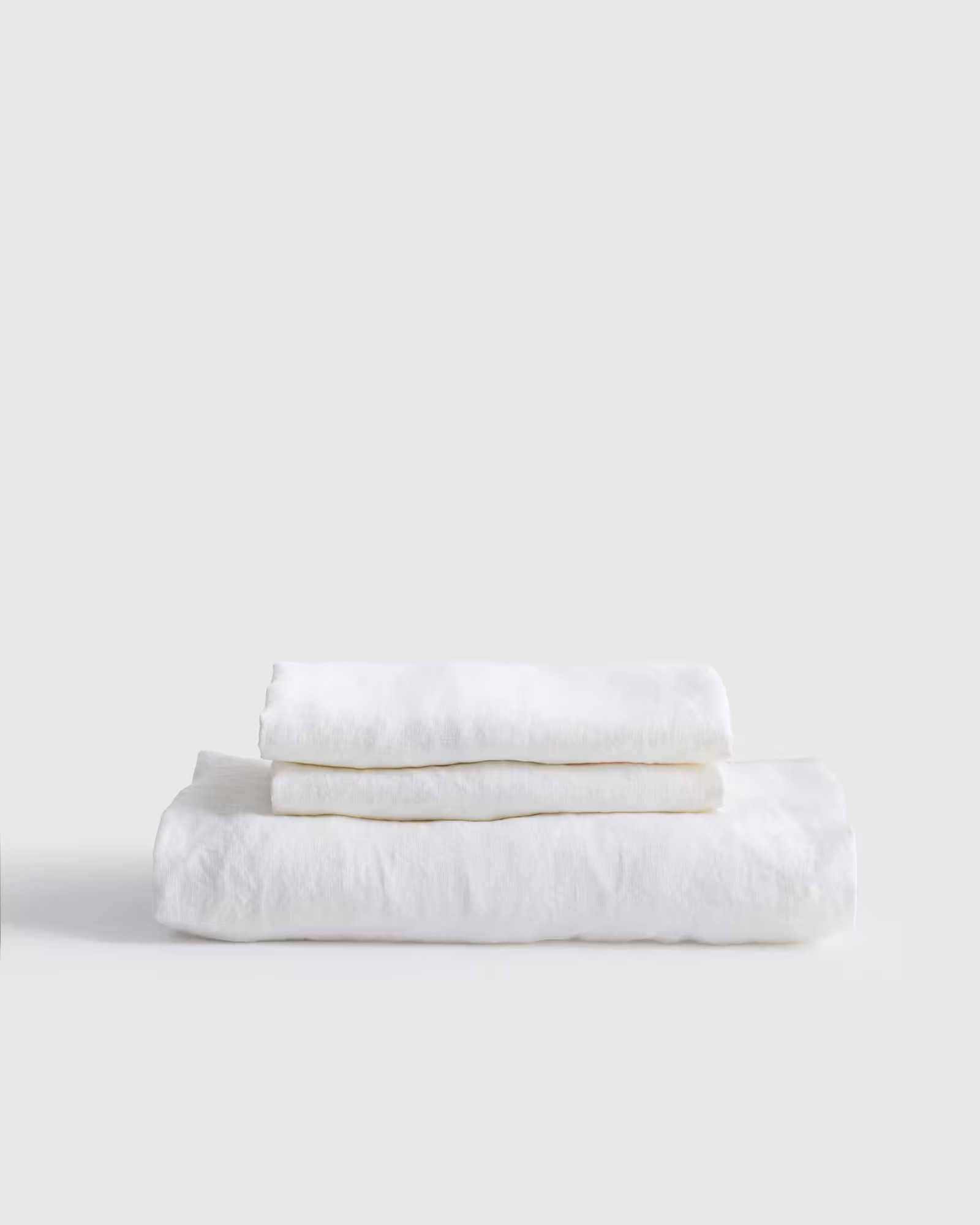 European Linen Fitted Sheet Set in White | Quince