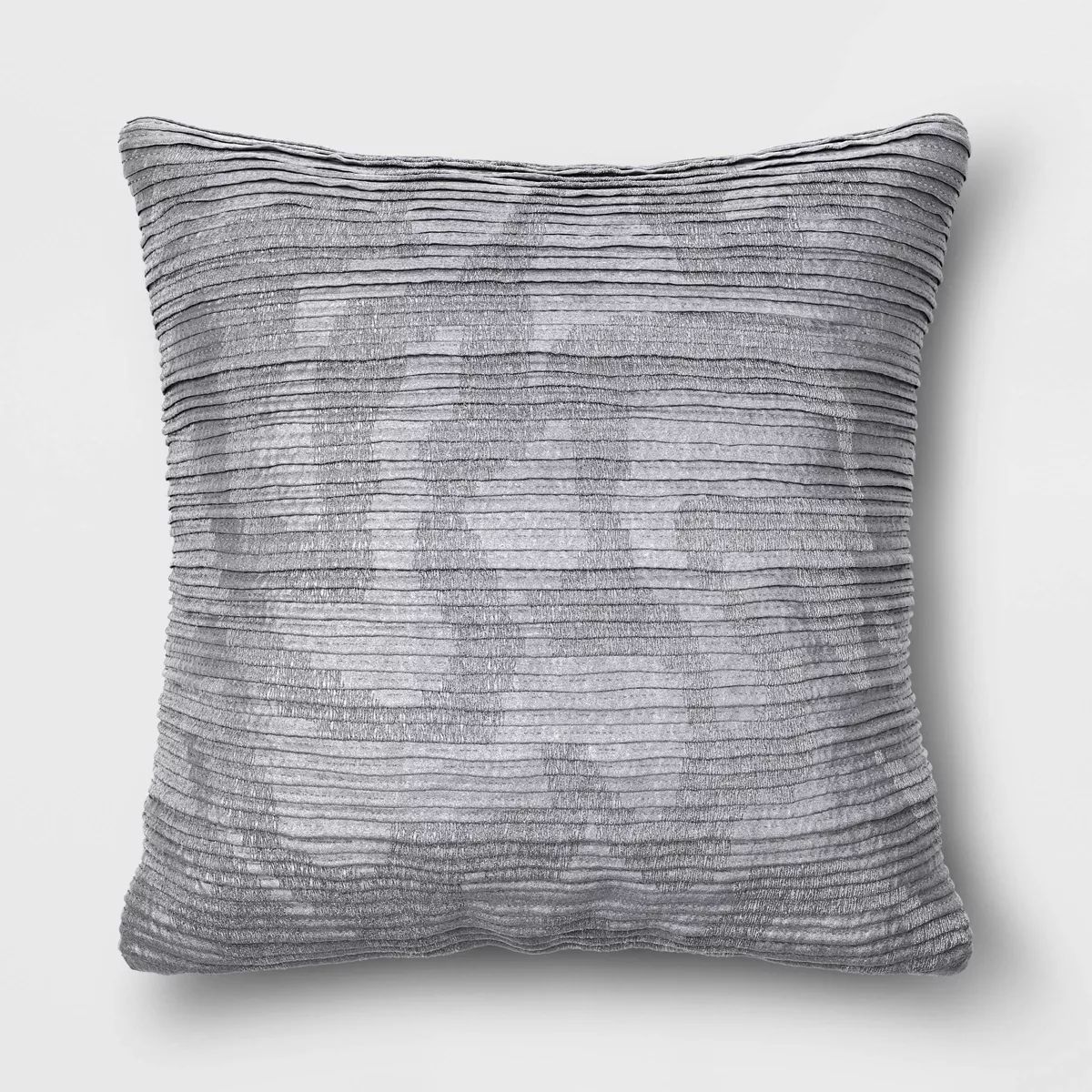Geometric Patterned Pleated Satin with Metallic Embroidery Square Throw Pillow - Threshold™ | Target