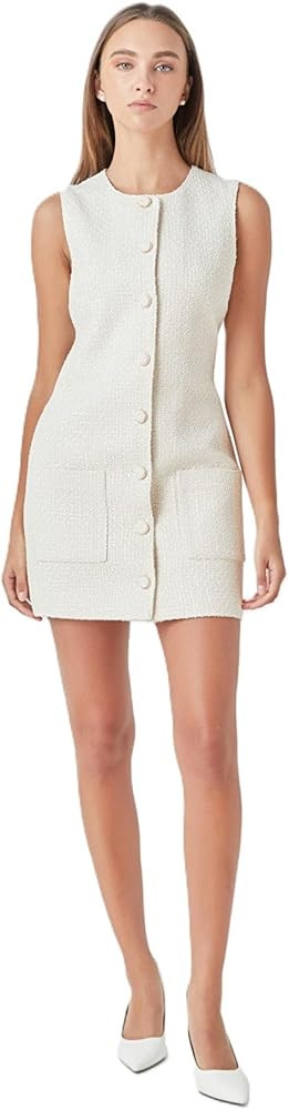 endless rose Women's Sleeveless Tweed Mini Dress | Amazon (US)