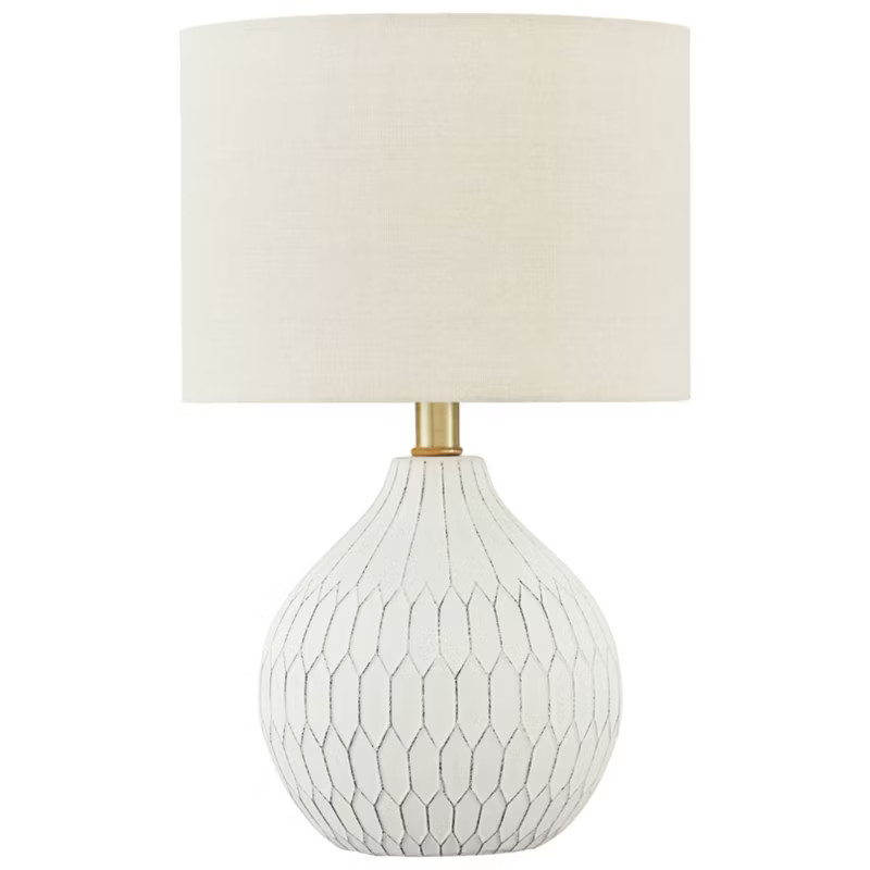 Wardmont Ceramic Table Lamp White - Signature Design by Ashley | Target