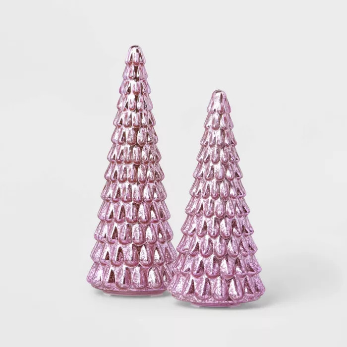 15" Lit Glass Christmas Tree Decorative Figurine - Wondershop™ | Target