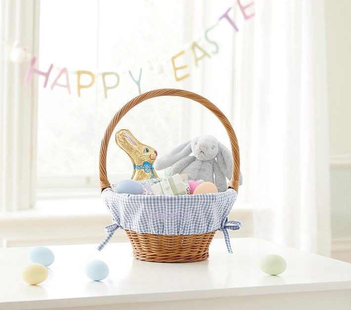 Gingham Easter Basket Liners | Pottery Barn Kids