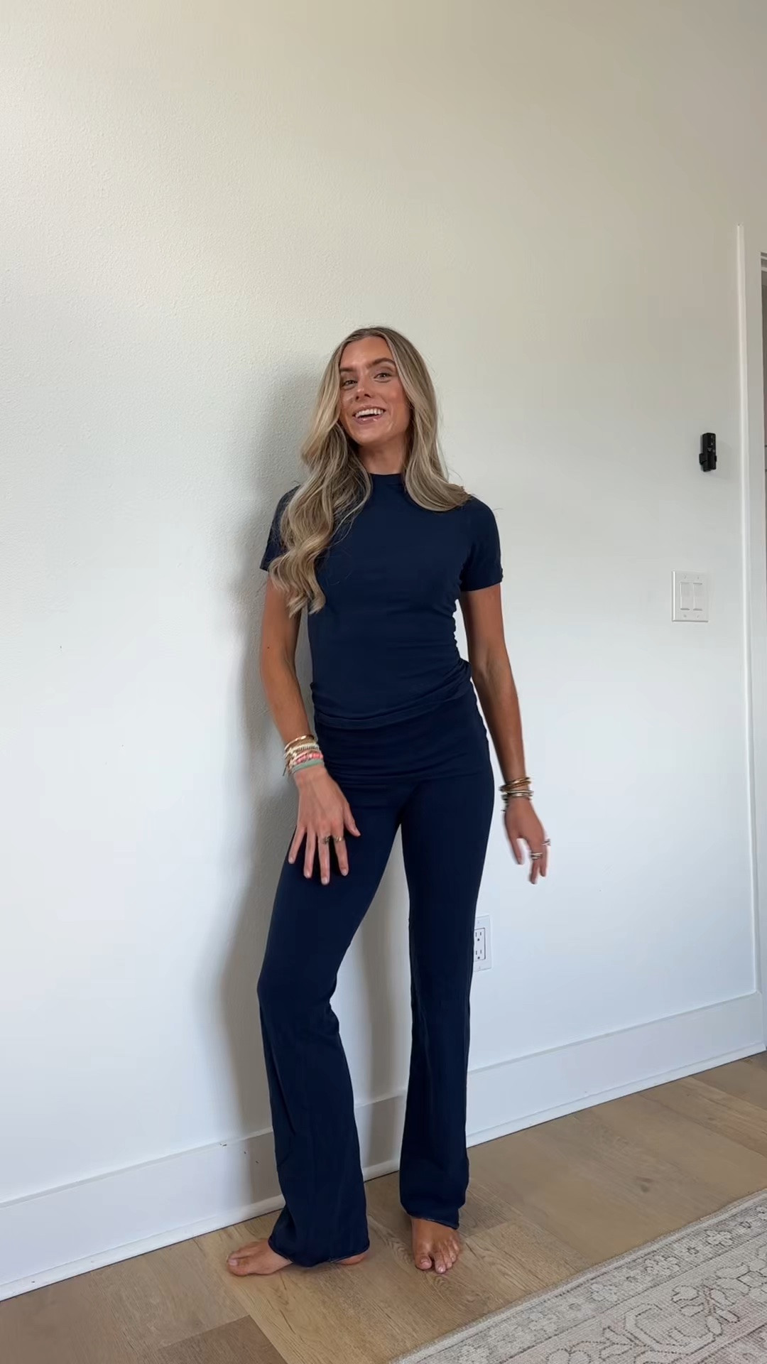 Amazon size XS PUMIEY Women's 2 Piece Lounge Sets Short Sleeve Tops Fold-Over Flare Pants Casual Outfits Matching Set Nap Collection @pumiey.

#LTKootd #LTKSaleAlert #LTKTravel