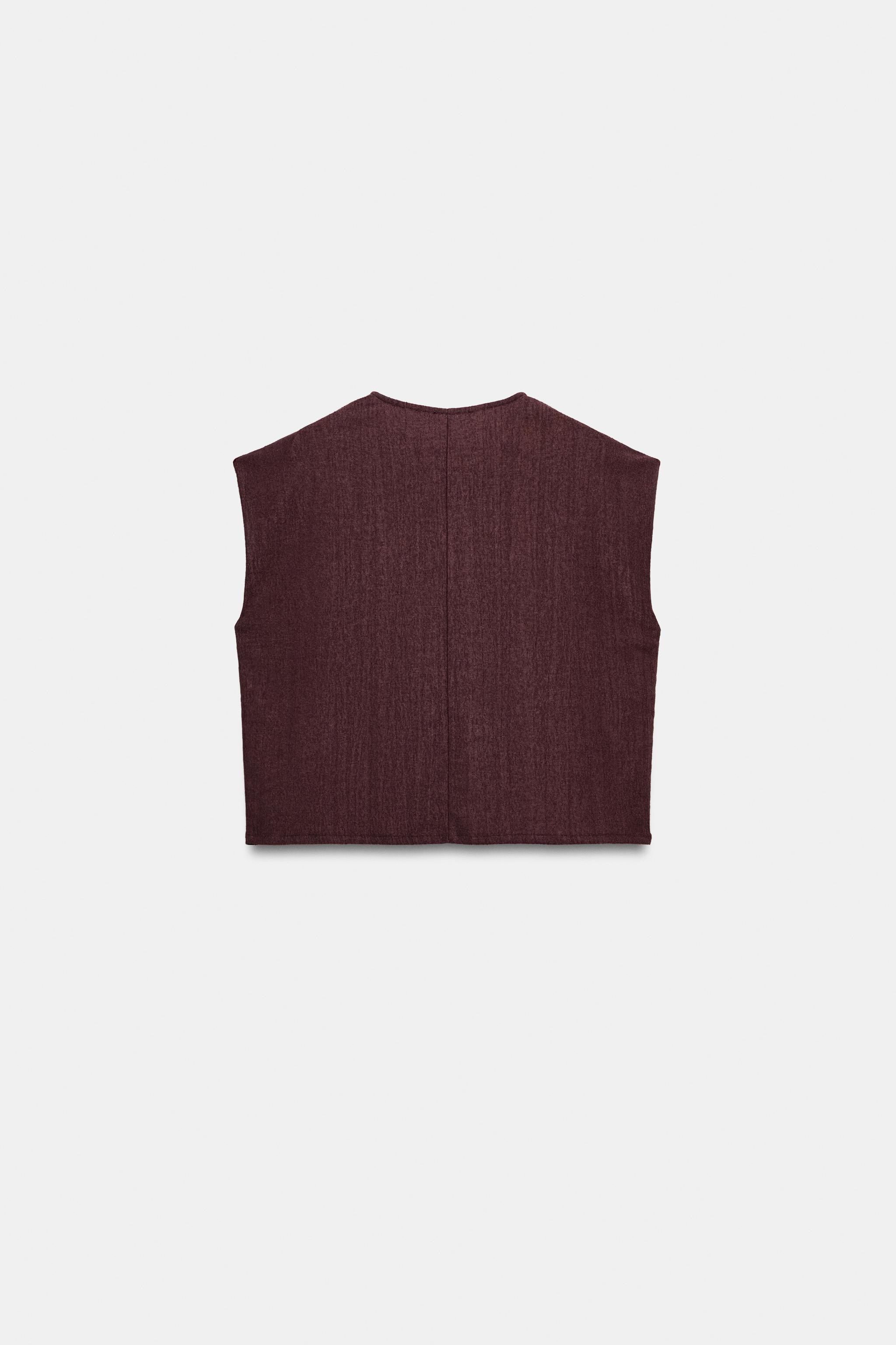 RUSTIC SLEEVELESS TOP | Zara UK
