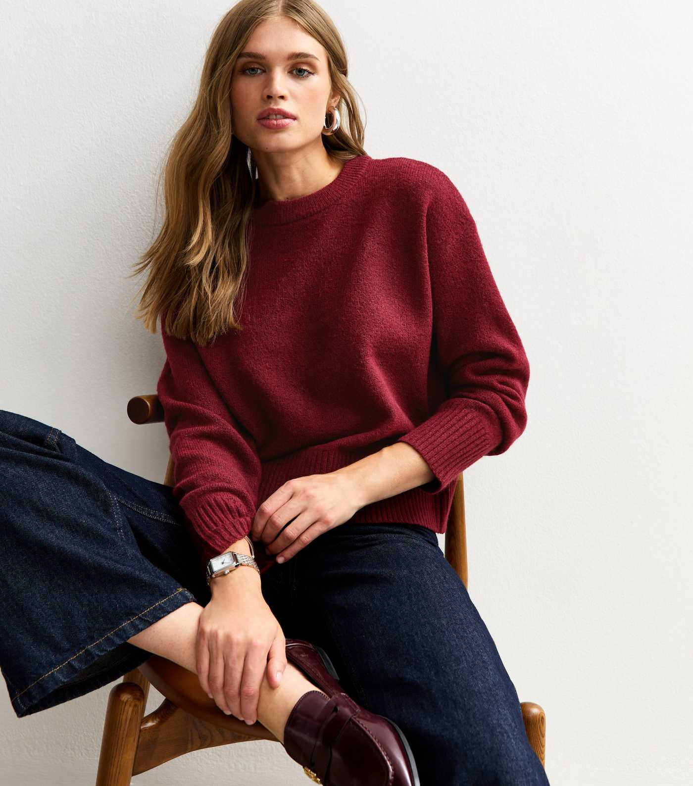 Burgundy Crew Neck Jumper | New Look | New Look (UK)