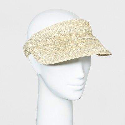 Women's Scallop Inset Clip On Visor - A New Day™ Natural | Target