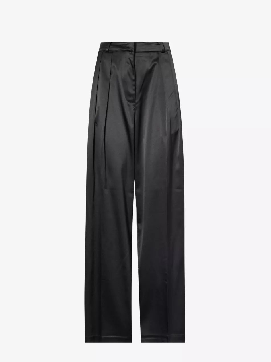 Eliane pleated high-rise wide-leg trousers | Selfridges