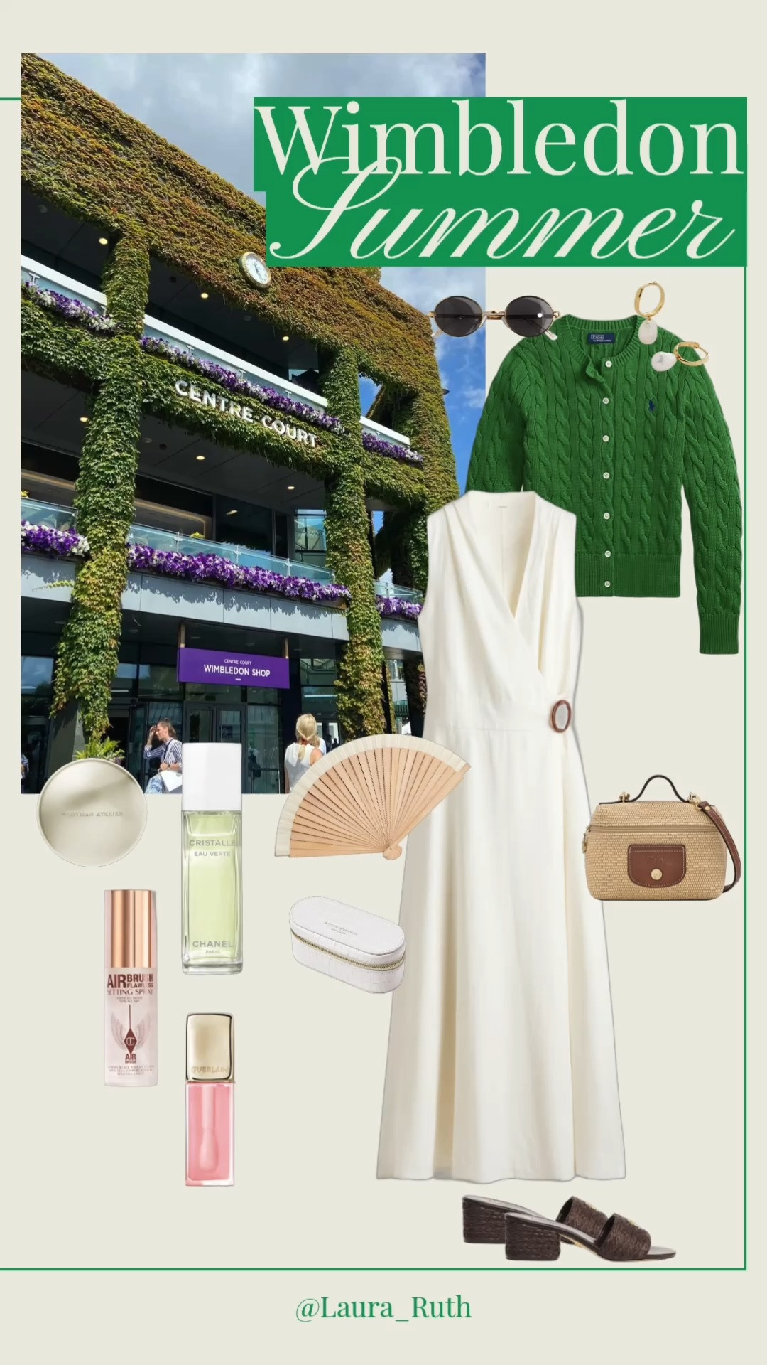 Wimbledon outfit inspiration 🎾🍓
Think crisp whites, classic green accents, raffia textures and timeless accessories. The perfect Centre Court look for a day of tennis, strawberries & cream and summer sunshine. summer dresses 

 #LTKuk #LTKsummer #LTKdresses