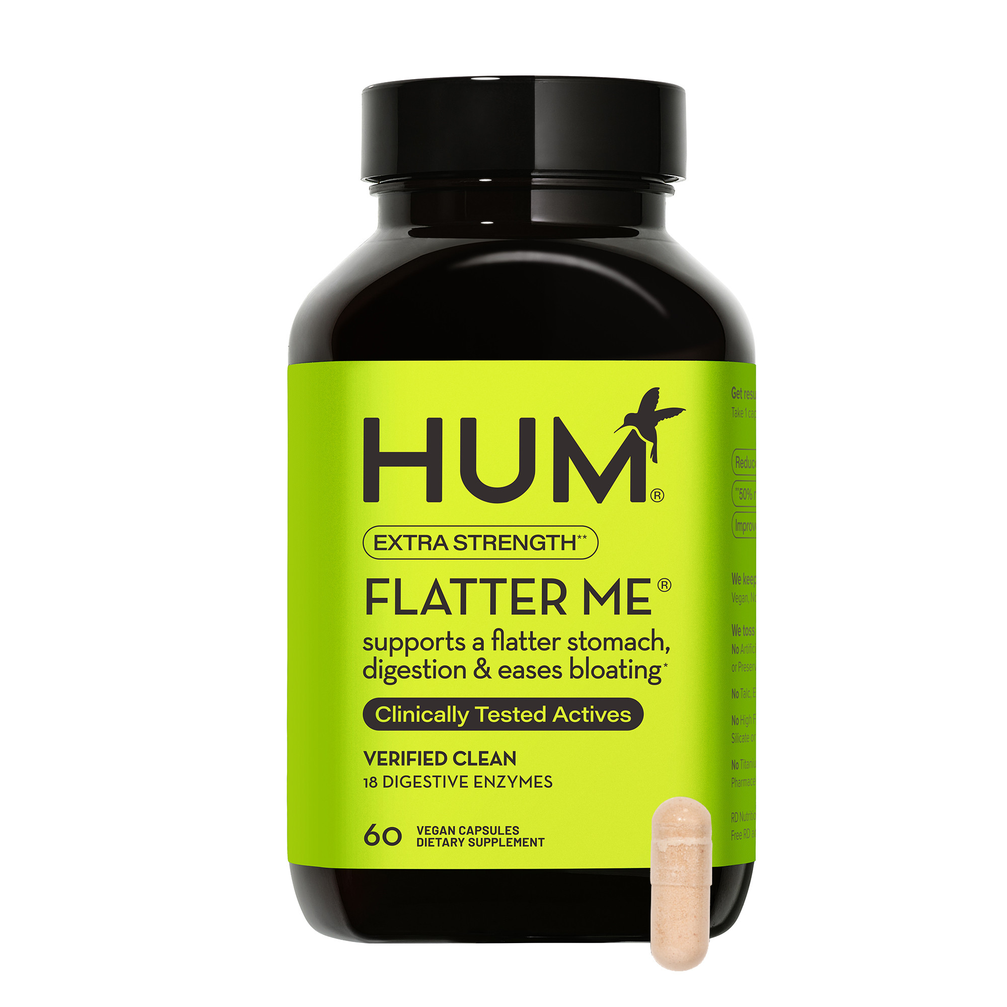 HUM Nutrition Flatter Me Extra Strength - For Bloat Relief | Grove