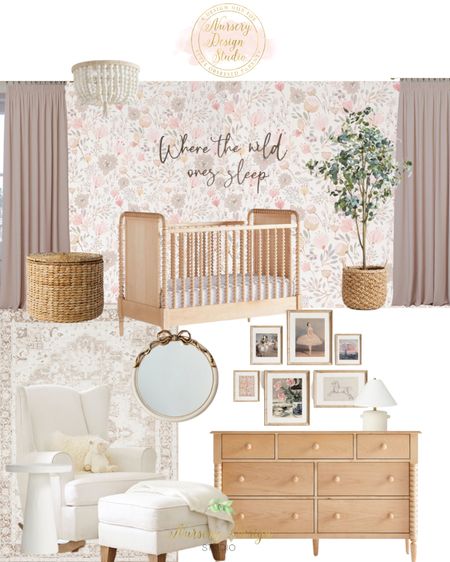 Pretty baby girl nursery 

Beige rug, fake plant, blush curtains, nursery decor 

#LTKkids #LTKbump #LTKbaby