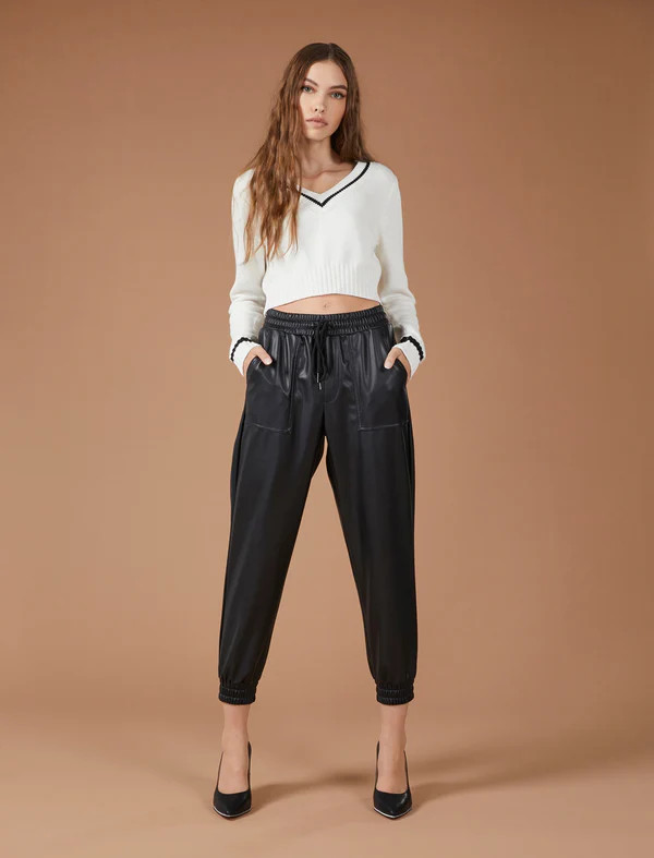 Faux Leather Jogger | BCBG Max Azria 