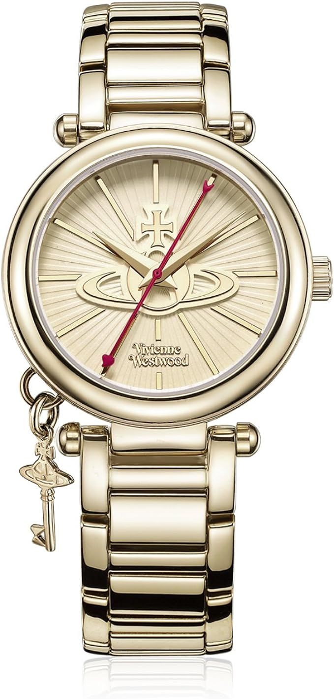 Vivienne Westwood Women's Kensington II Quartz Watch with Gold Dial Analogue Display and Gold Sta... | Amazon (UK)