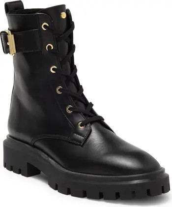 Stuart Weitzman Ultra Lug Buckle Combat Boot (Women) | Nordstromrack | Nordstrom Rack