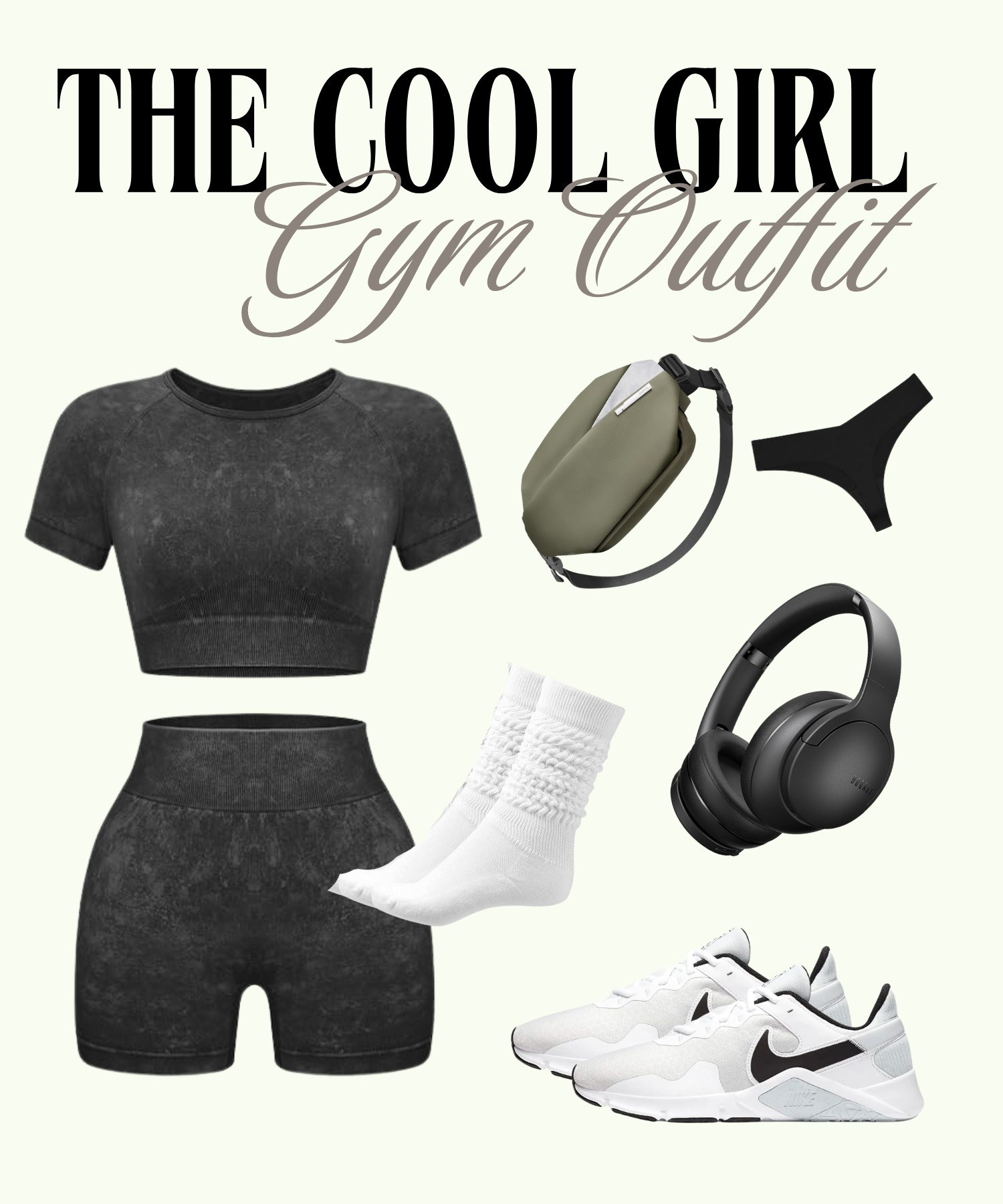 Cool Girl Styled Gym Outfit #gymoutfit #gymstyle #gymfashion #workoutclothes #athleisure #matchingsets 

#LTKFindsUnder50 #LTKActive