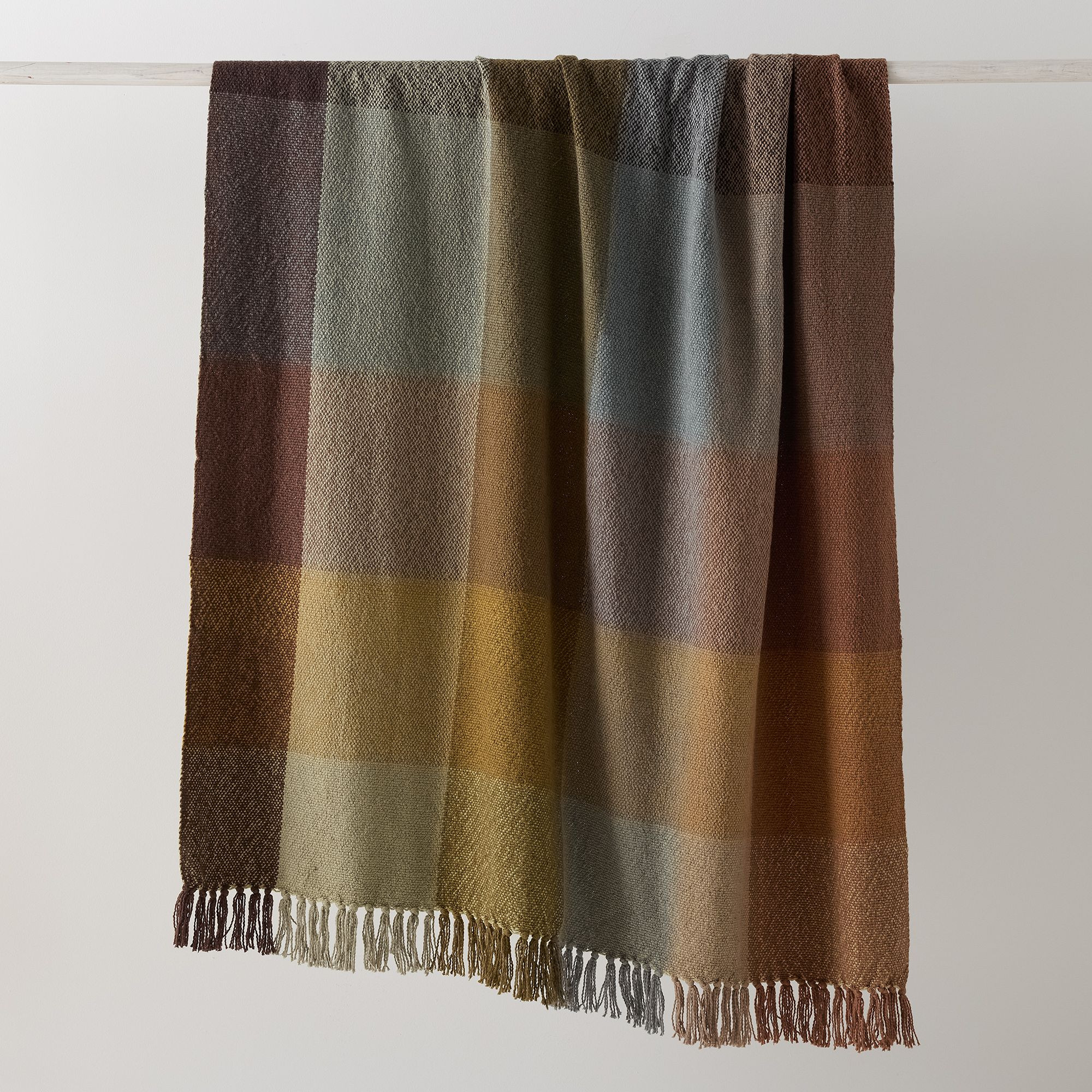 Colorblock Plaid Throw | West Elm (US)