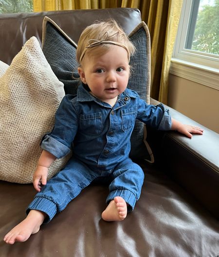 Eleanor’s denim romper 
.
Target / target style / target clothes / baby girl / baby clothes / denim / denim romper / mommy and me / kids clothes / fall style / fall / 10 months / sweater weather / baby / family / one piece / comfy 

#LTKbaby #LTKfamily #LTKkids