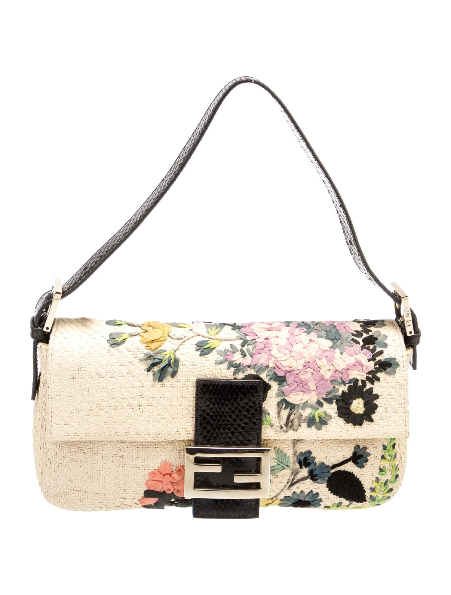 Raffia Baguette Shoulder Bag | The RealReal