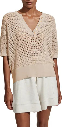 Varley Callie Sheer Knit Cotton Top | Nordstrom | Nordstrom