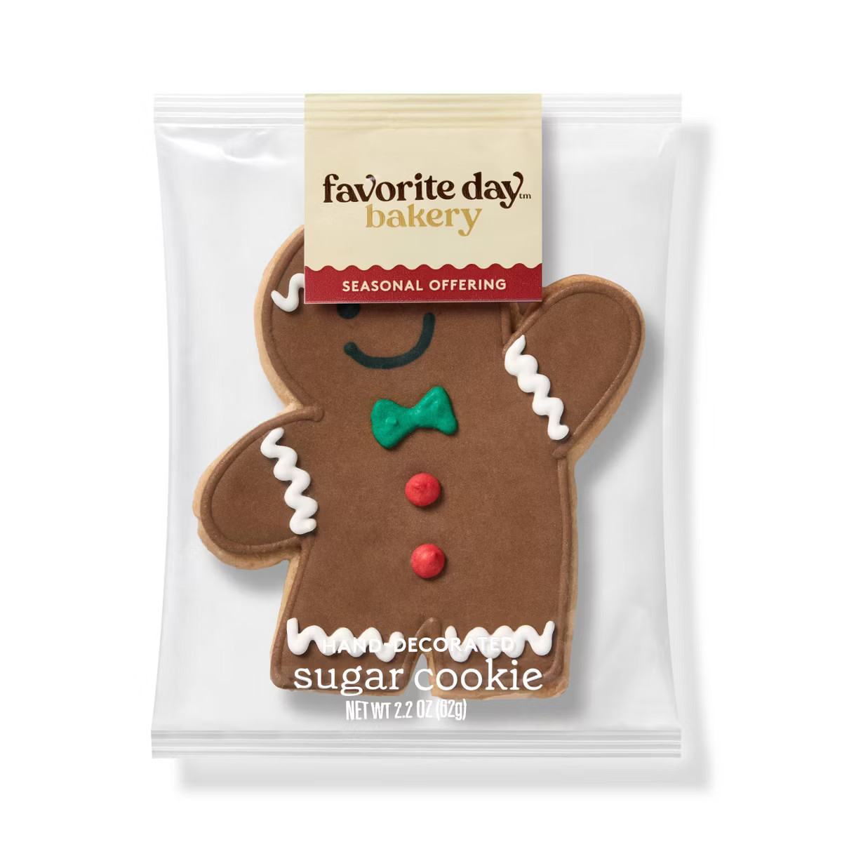 Holiday Hand-Decorated Gingerbread Pal Sugar Cookie - 2.2oz - Favorite Day™ | Target