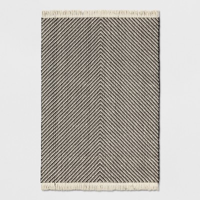 Chevron Woven Area Rug Black/White - Project 62™ | Target